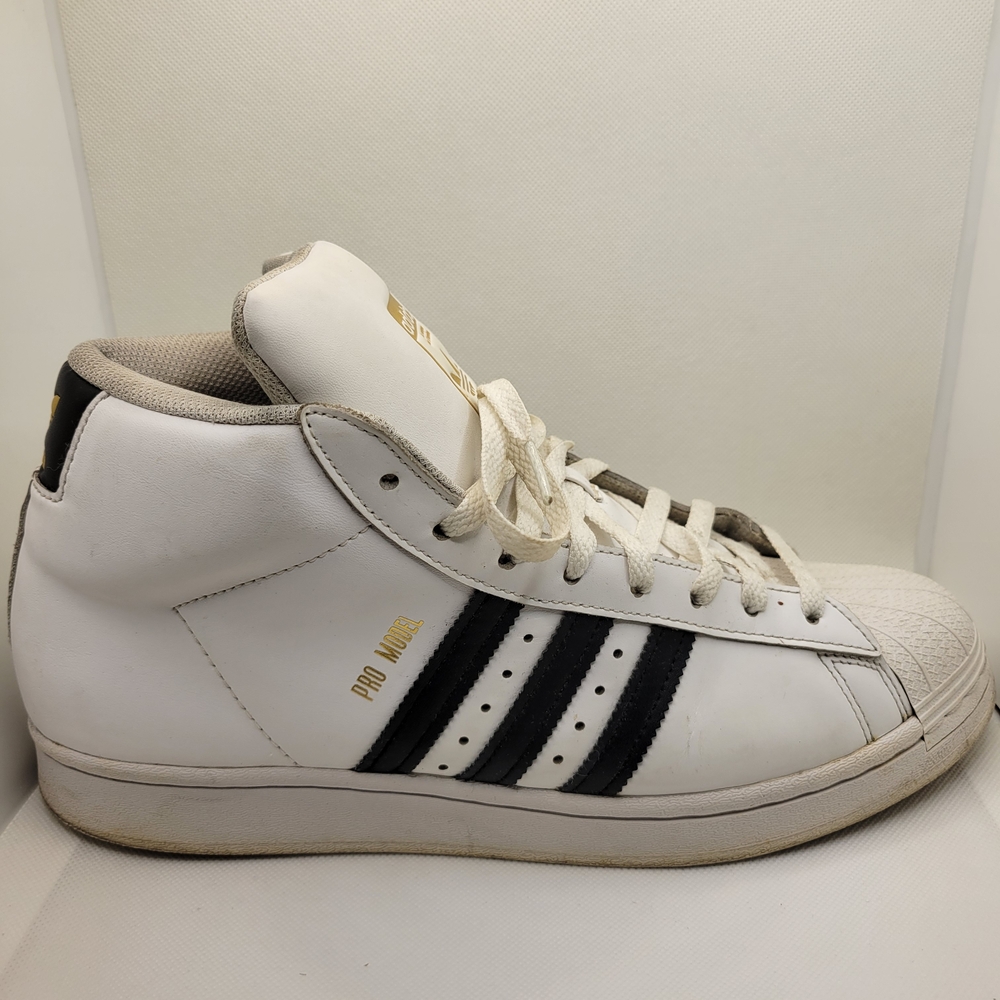 Adidas Pro Model White Black Gold OG Originals Retro FV5722 Shoe Size 9.5